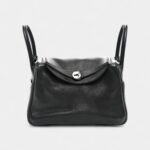 Hermes Taurillon Clemence Lindy 30 Black