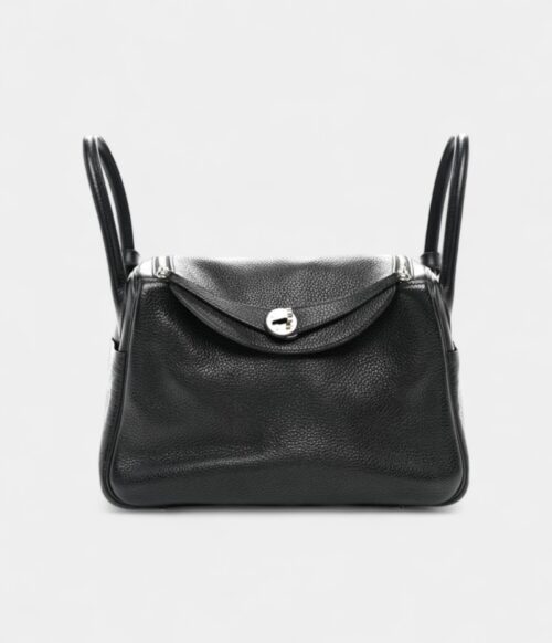 Hermes Taurillon Clemence Lindy 30 Black