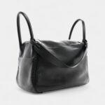 Hermes Taurillon Clemence Lindy 30 Black