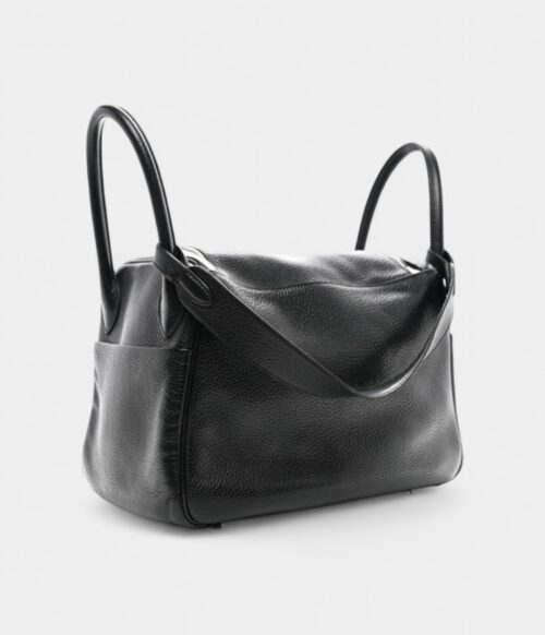 Hermes Taurillon Clemence Lindy 30 Black