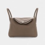 Hermes Taurillon Clemence Lindy 30 Etoupe Bag