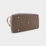 Hermes Taurillon Clemence Lindy 30 Etoupe Bag