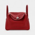 Hermes Taurillon Clemence Lindy 30 Rouge Garance
