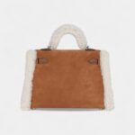 Hermès Teddy Kelly 20 Chamois Shearling and Swift Palladium Hardware