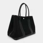 Hermes Toile Negonda Garden Party Tote 36 MM Black
