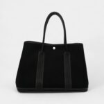 Hermes Toile Negonda Garden Party Tote 36 MM Black