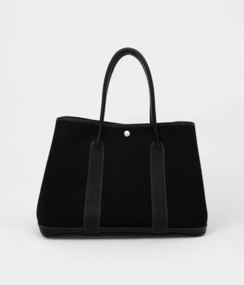 Hermes Toile Negonda Garden Party Tote 36 MM Black