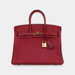 Hermès Birkin 25 Rubis Togo Gold Hardware