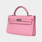 Hermès Micro Kelly 20 Bubblegum Epsom Palladium Hardware