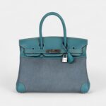 Vintage Hermès Birkin 30 Denim and Blue Jean Gulliver Palladium Hardware
