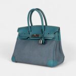 Vintage Hermès Birkin 30 Denim and Blue Jean Gulliver Palladium Hardware