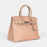 Vintage Hermès Birkin 30 Orange Dalmatian Buffalo Palladium Hardware