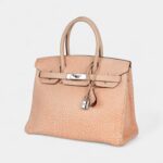 Vintage Hermès Birkin 30 Orange Dalmatian Buffalo Palladium Hardware
