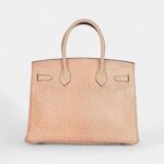 Vintage Hermès Birkin 30 Orange Dalmatian Buffalo Palladium Hardware