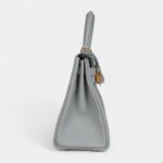 Vintage Hermes Kelly 28 Glacier Blue Togo Gold Hardware