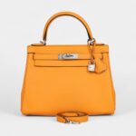 Vintage Hermes Kelly 28 Swift Brushed Palladium Hardware