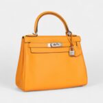 Vintage Hermes Kelly 28 Swift Brushed Palladium Hardware