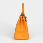 Vintage Hermes Kelly 28 Swift Brushed Palladium Hardware