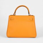 Vintage Hermes Kelly 28 Swift Brushed Palladium Hardware