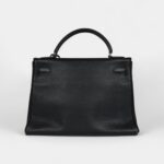 Vintage Hermès Kelly 32 Black Ardennes Gold Hardware