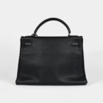 Vintage Hermès Kelly 32 Black Ardennes Gold Hardware