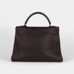 Vintage Hermès Kelly 32 Dark Brown Fjord Gold Hardware