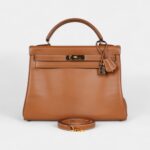 Vintage Hermès Kelly 32 Natural Sand Chamonix Gold Hardware
