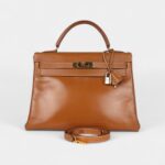 Vintage Hermès Kelly 32 Natural Sand Chamonix Gold Hardware