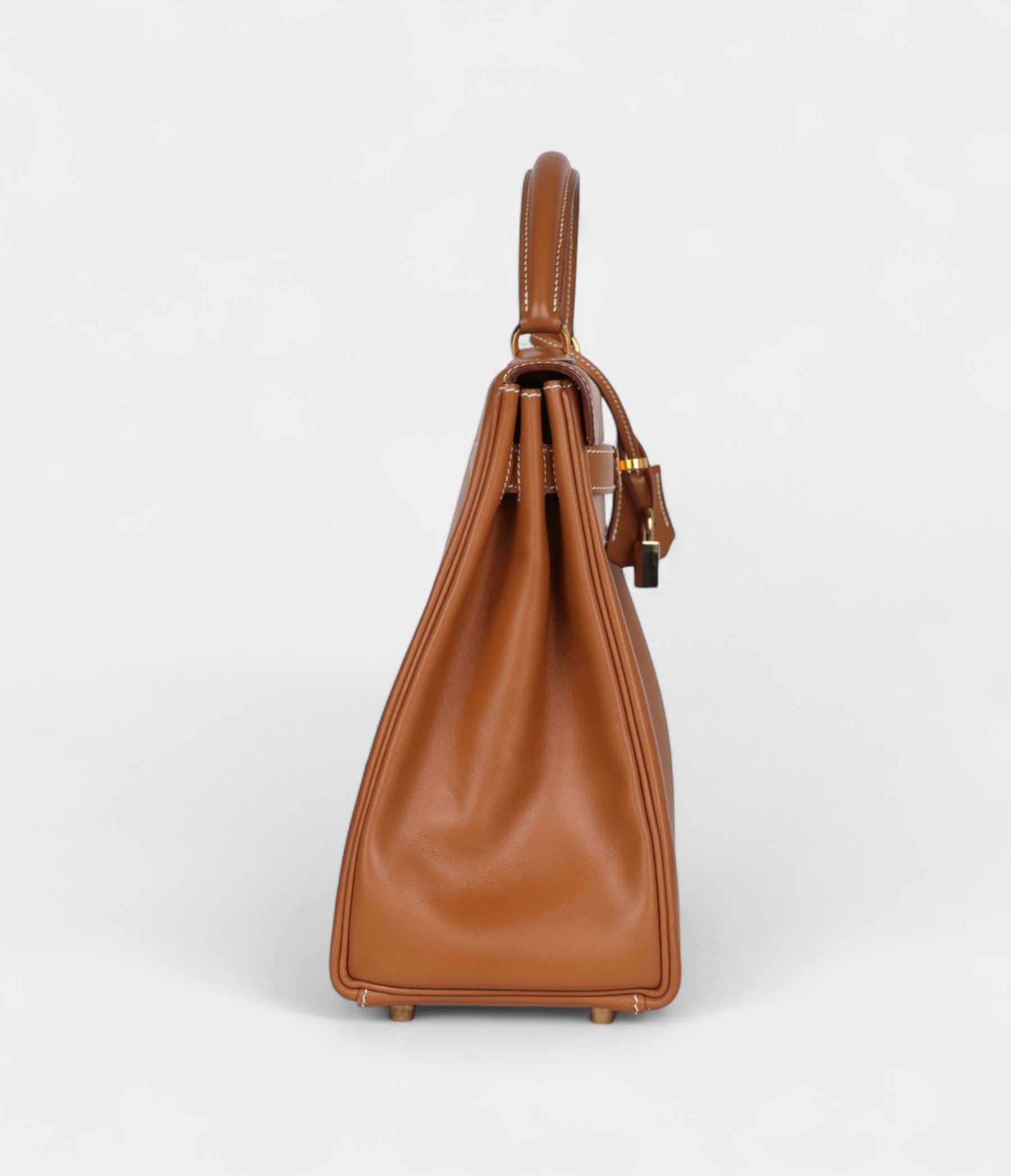 Vintage Hermès Kelly 32 Natural Sand Chamonix Gold Hardware
