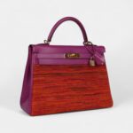 Vintage Hermès Kelly 32 Vibrato Cyclamen Box Gold Hardware