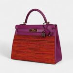 Vintage Hermès Kelly 32 Vibrato Cyclamen Box Gold Hardware