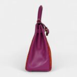 Vintage Hermès Kelly 32 Vibrato Cyclamen Box Gold Hardware