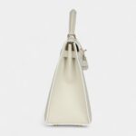 Vintage Hermès Kelly 32 White Grained Calfskin Gold Hardware