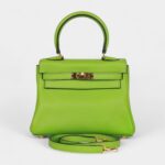 Vintage Hermès Kelly Retourne 20 Vert Cru Gulliver Gold Hardware