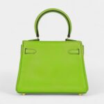 Vintage Hermès Kelly Retourne 20 Vert Cru Gulliver Gold Hardware