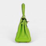 Vintage Hermès Kelly Retourne 20 Vert Cru Gulliver Gold Hardware
