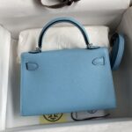 Mini Kelly 19 Celeste Epsom Palladium Hardware Alice
