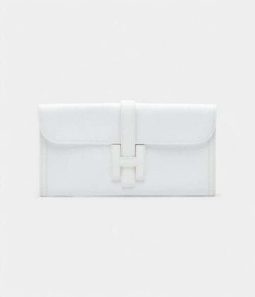 Hermès Jige 29 White Clutch Bag