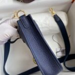 Hermès Evelyne TPM Dark blue 17cm Clemence Gold Hardware