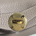 Hermès Lindy 26 in Pigeon Grey Paradis Clemence Leather with Palladium Hardware