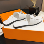 Hermès Classic Kelly Buckle Slides – Summer Essential (White )