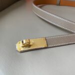 Hermès Grey Leather Belt Effortless Elegance in a Modern Neutral