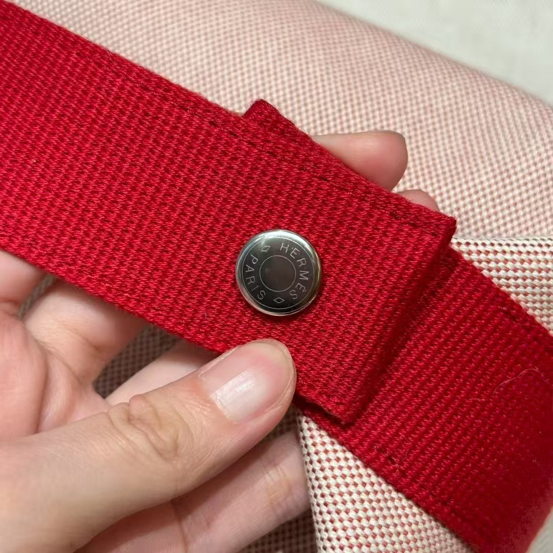 Hermès Bride-A-Brac Large Case in H Cabriole Cotton Canvas