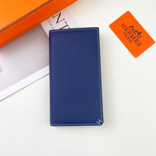 Hermès MC² Copernic Compact Wallet in Blue Sapphire Matte Alligator