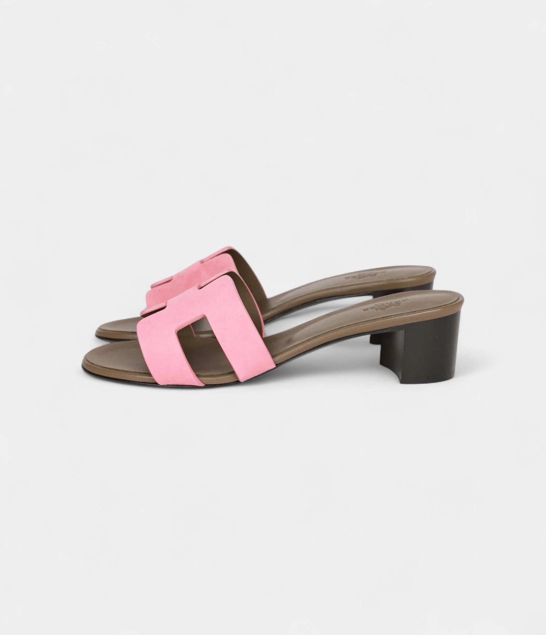 Hermès Oasis Sandals Rose Suede 36.5 EU