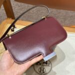 Hermès Constance 19 Rouge H Box Calfskin silver Hardware