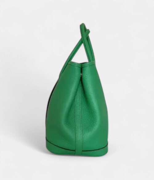 Hermès Garden Party Leather Tote in Green Elegance and Practicality