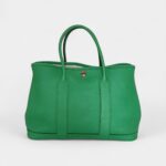 Hermès Garden Party Leather Tote in Green Elegance and Practicality