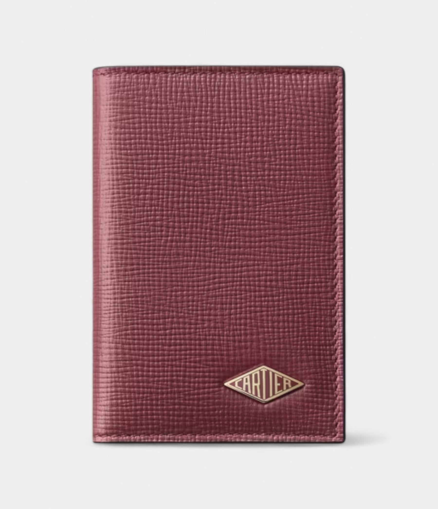 Cartier Losange 4 Credit Card Holder Burgundy Calfskin With Gold Finish
