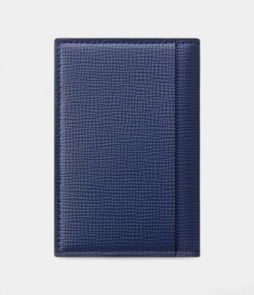 Cartier Losange 4 Credit Card Holder Deep Blue Calfskin with Cloud Gray Enamel